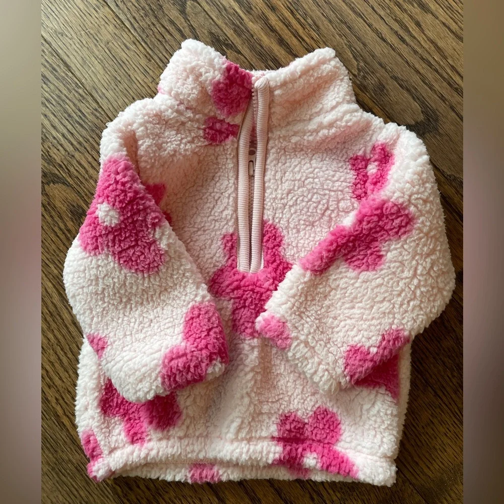 Cozy Baby Fleece Outfit Set Pink Sherpa Carter’s 0-3M